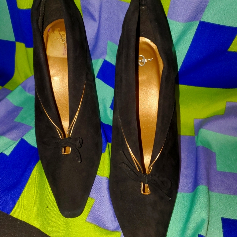 Joey black suede booties